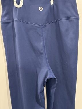 Lululemon Wunder Under Leggings Size M 6- 8 Blue High Rise Yoga Pants Athletic